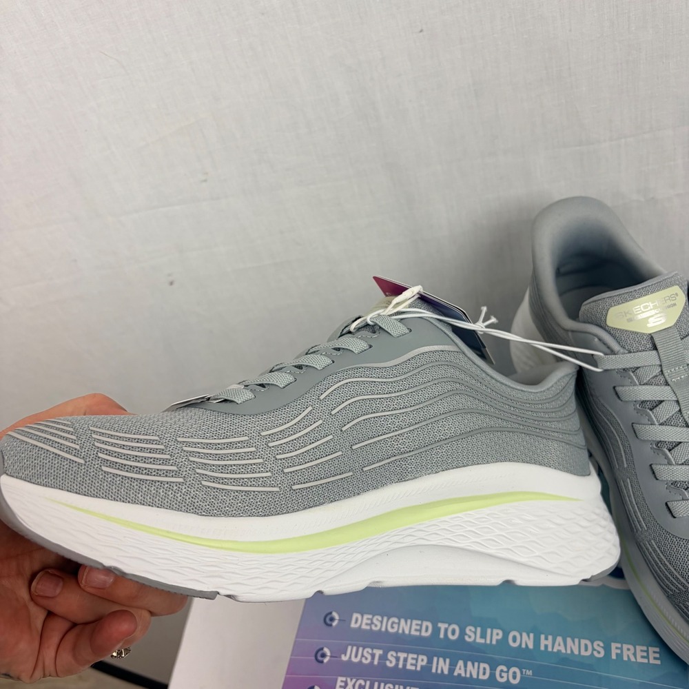 Skechers Hands Free Swift Fit Gray Lime Green Women Sneakers 179313S Size 10 - Picture 7 of 8